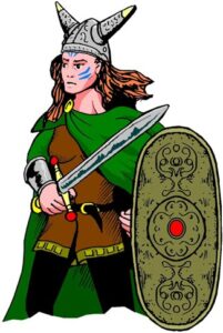 A drawing of Queen Boudica